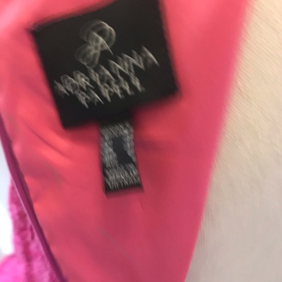 Adrianna Papell Hot Pink Lace Dress Size 6 - Picture 2 of 7